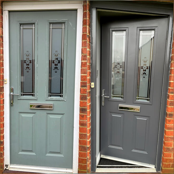Before & After Front Door Spray Painting Newcastle